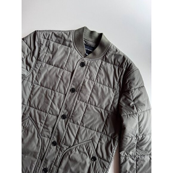 CLUB MONACO Green Quilted Polyester Lightweight Boxy Bomber Jacket, Size XS - Picture 7 of 14